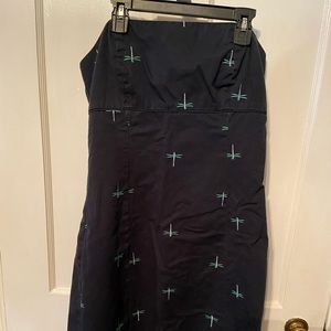 Vintage j crew dragonfly strapless dress